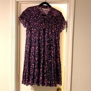 EUC Isabel Marant Etoile blue and pink baby doll cotton dress